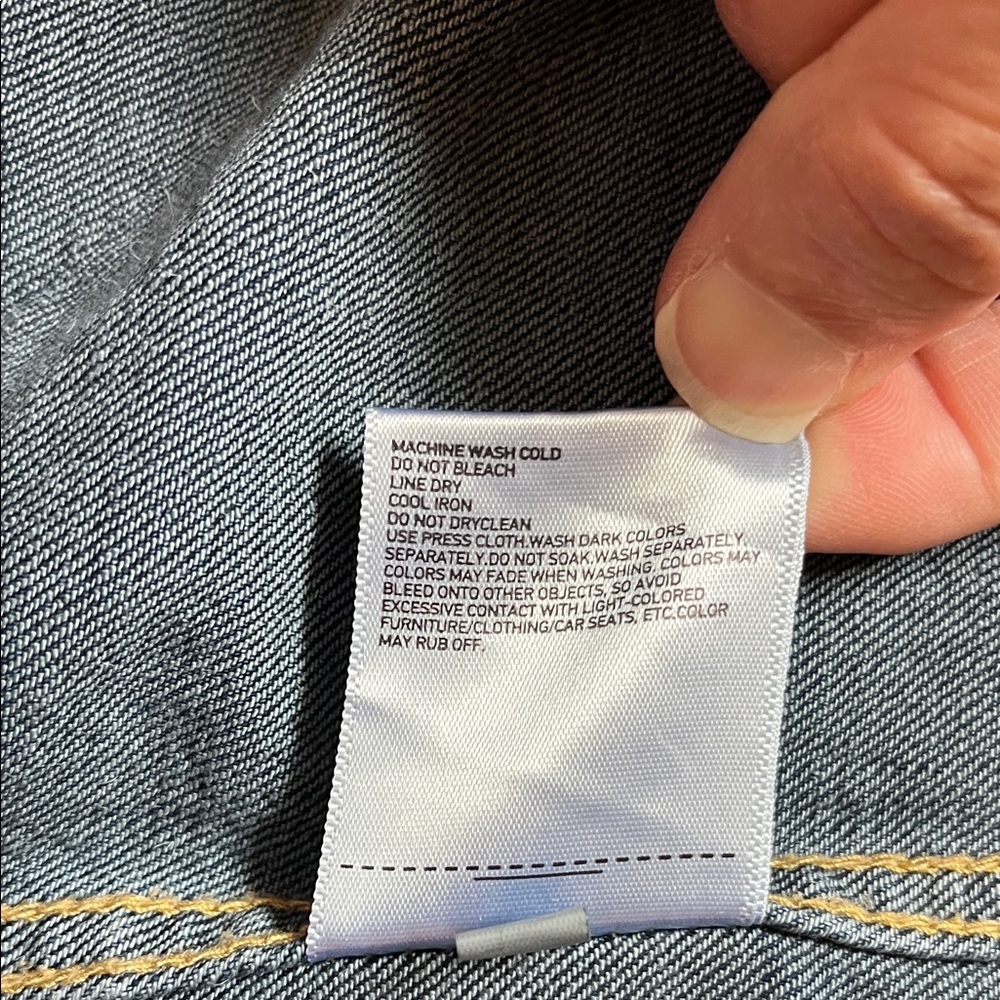 Uniqlo Dark Blue Denim Jacket Like New Size Small - Picture 7 of 13
